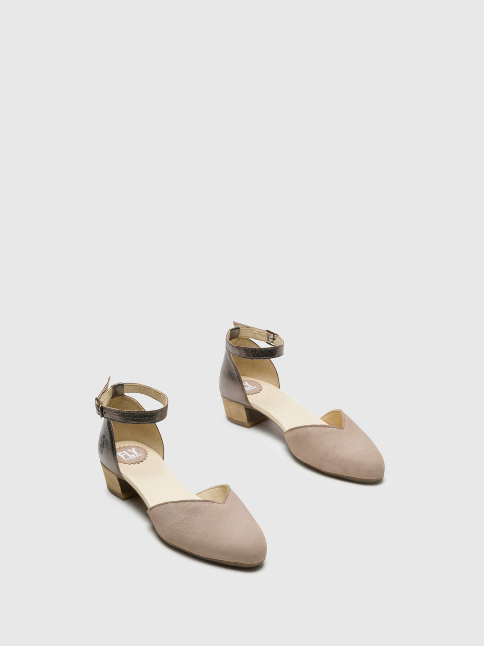 Fly London SandyBrown Ankle Strap Sandals
